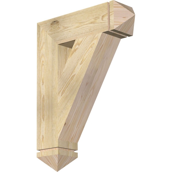 Ekena Millwork Traditional Arts & Crafts Rough Sawn Bracket, Douglas Fir, 6"W x 24"D x 32"H BKT06X24X32TRA03RDF - main